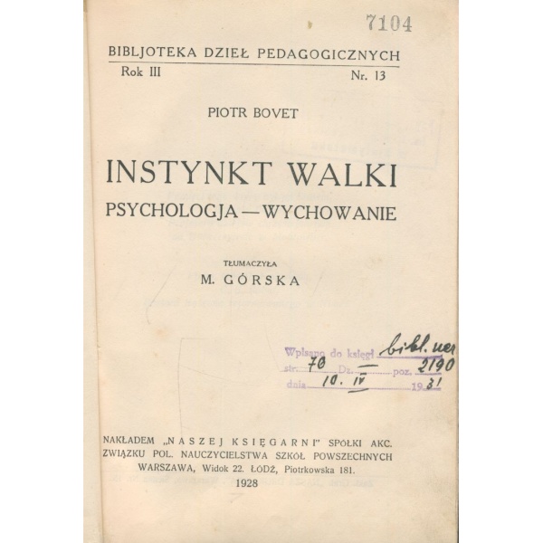 Instynkt walki Psychologia Wychowanie - Image 2