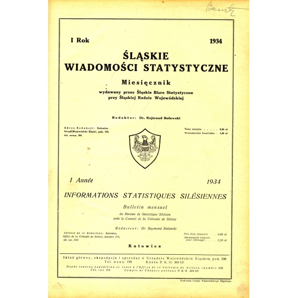 Śląskie wiadomości statystyczne 1934 - Image 2